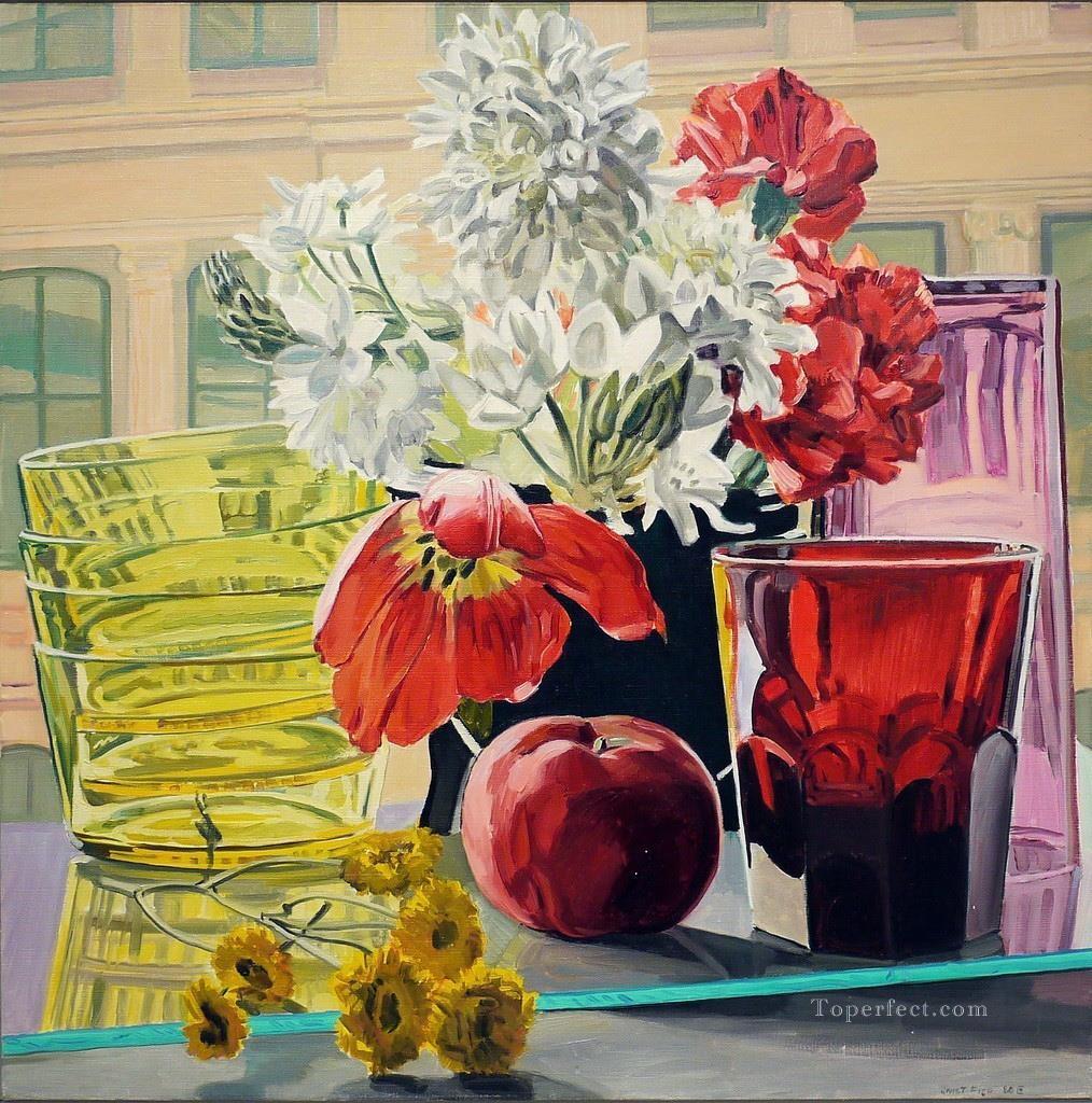 Pinwheels and Poppies JF realism still life Oil Paintings